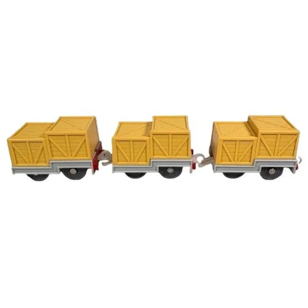 3 Thomas & Friends TrackMaster Train CARGO BOX Crate Cars TOMY Jet Engine 2005